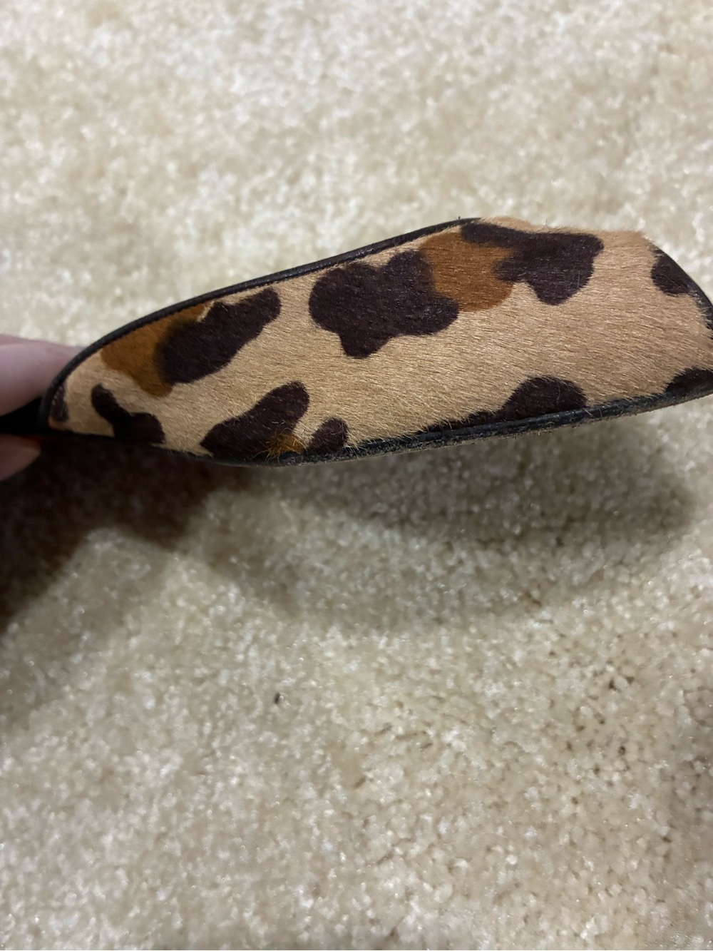 Christian Louboutin Leopard Print Calf Hair Peep-Toe Flat Slides/Mules - Picture 9 of 16
